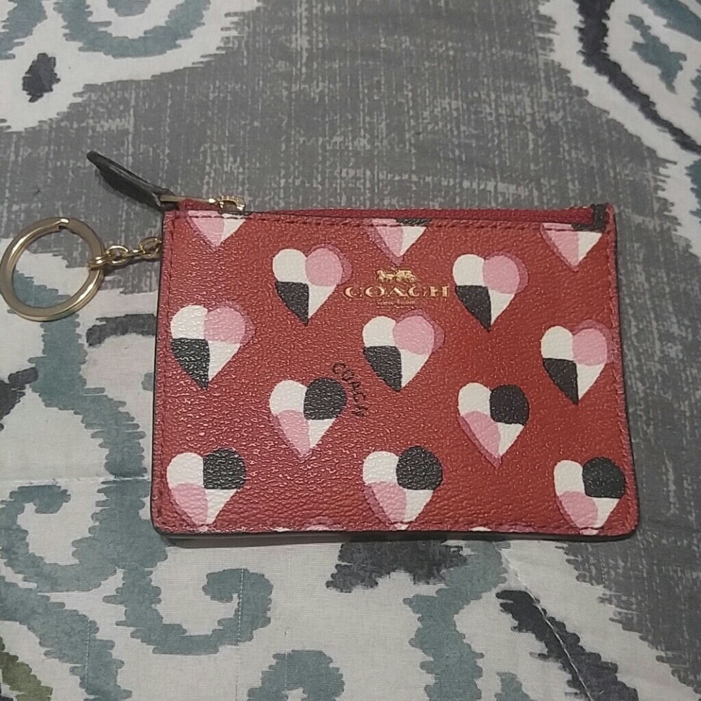 Coach card holder keychain nwot